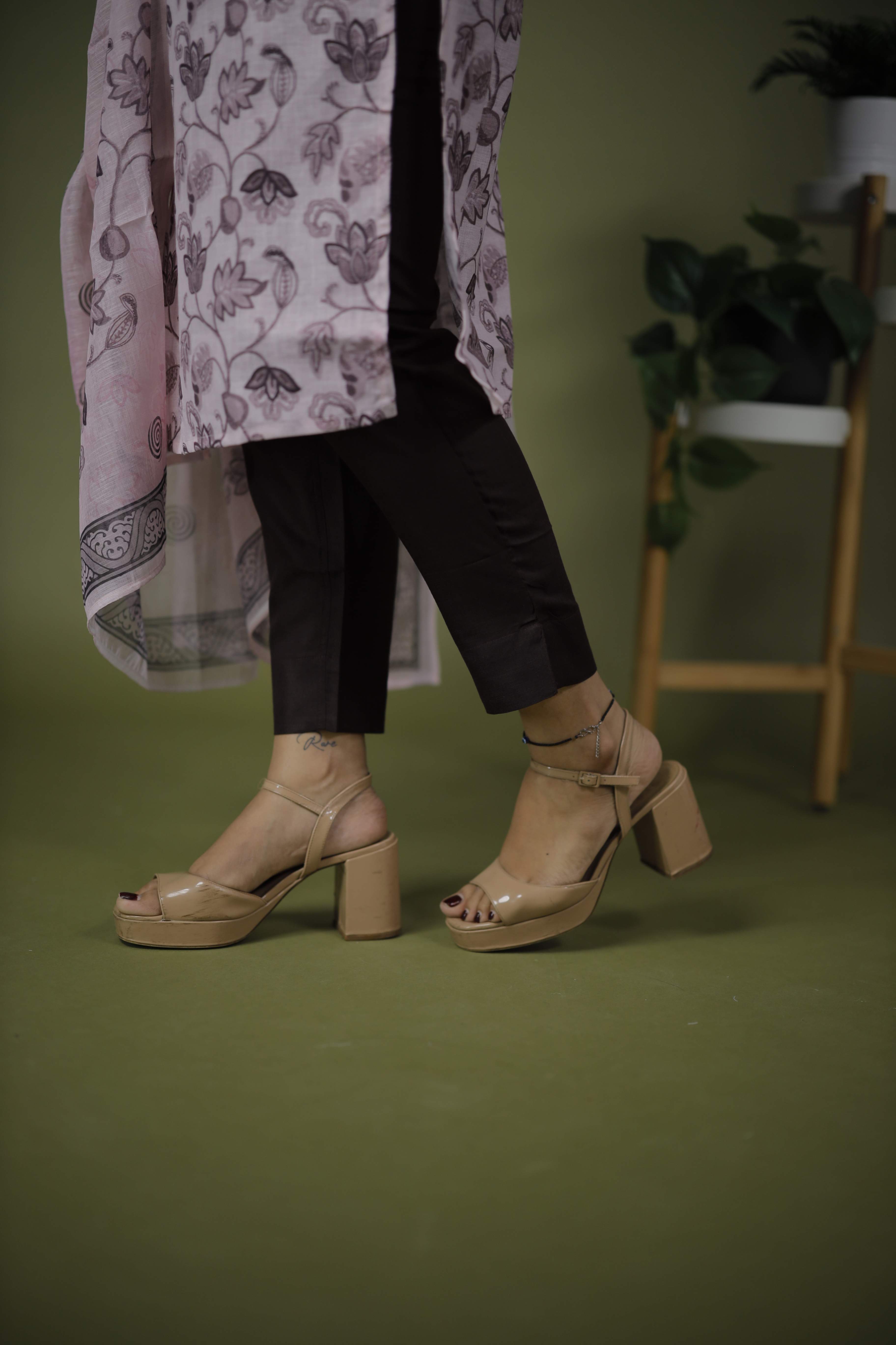 CHANDERI COTTON KURTA SET WITH DUPATTA