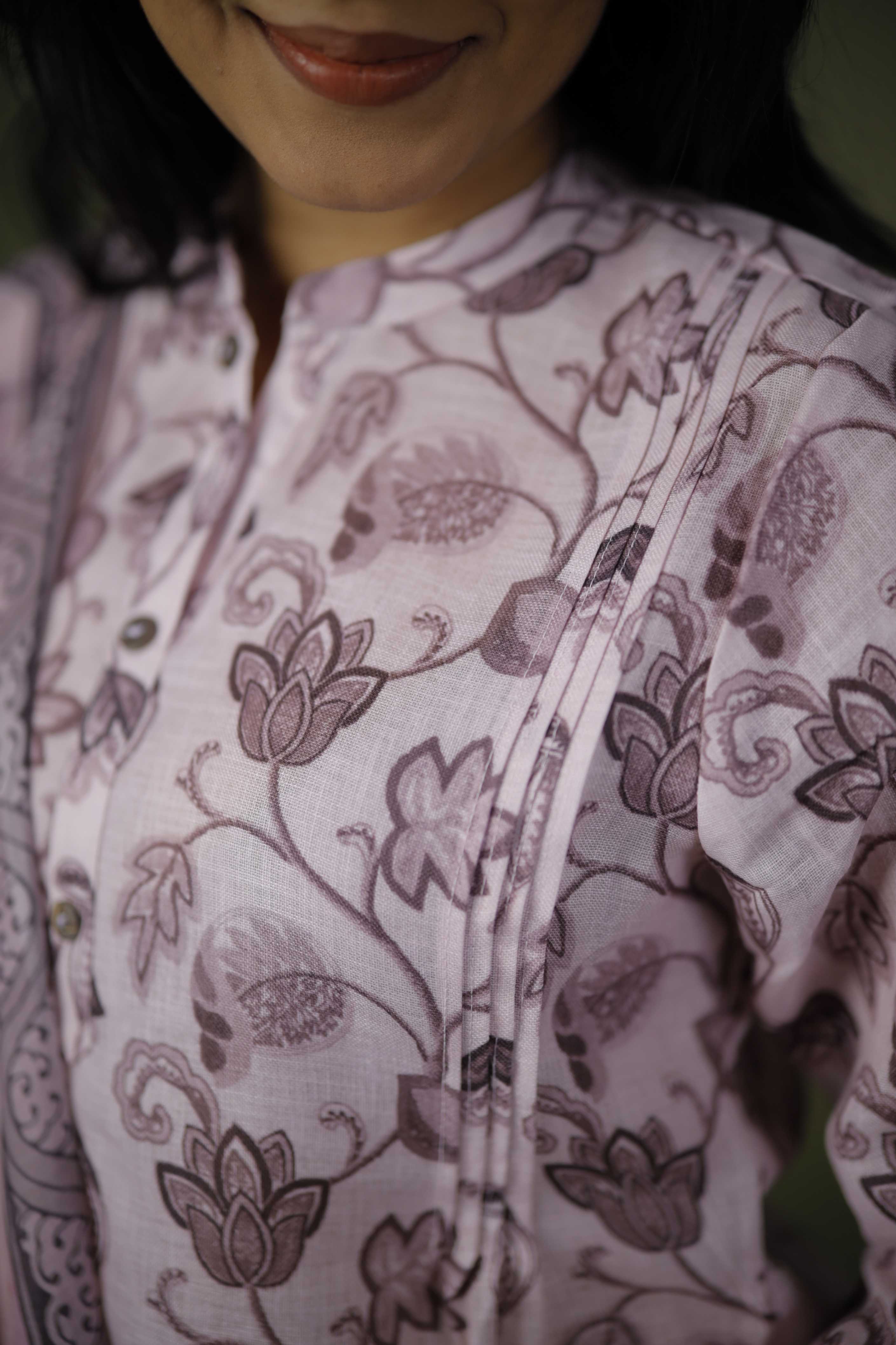 CHANDERI COTTON KURTA SET WITH DUPATTA