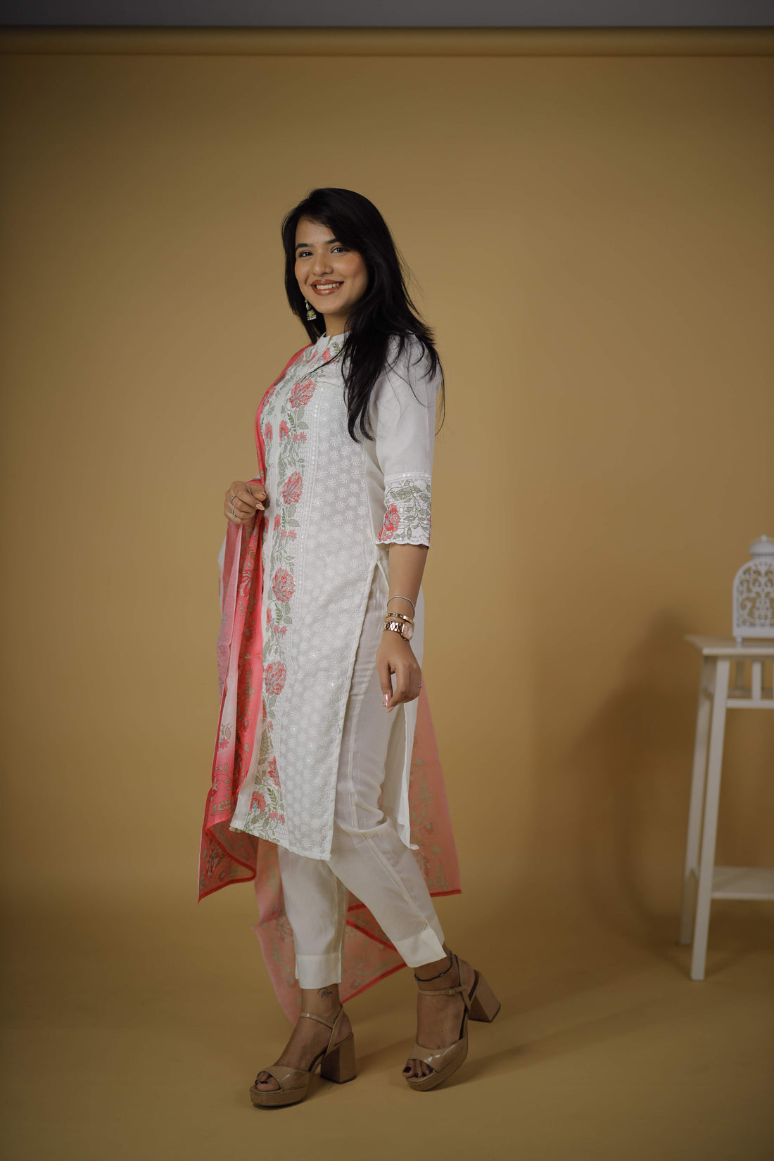 COTTON KURTA SET WITH DUPATTA