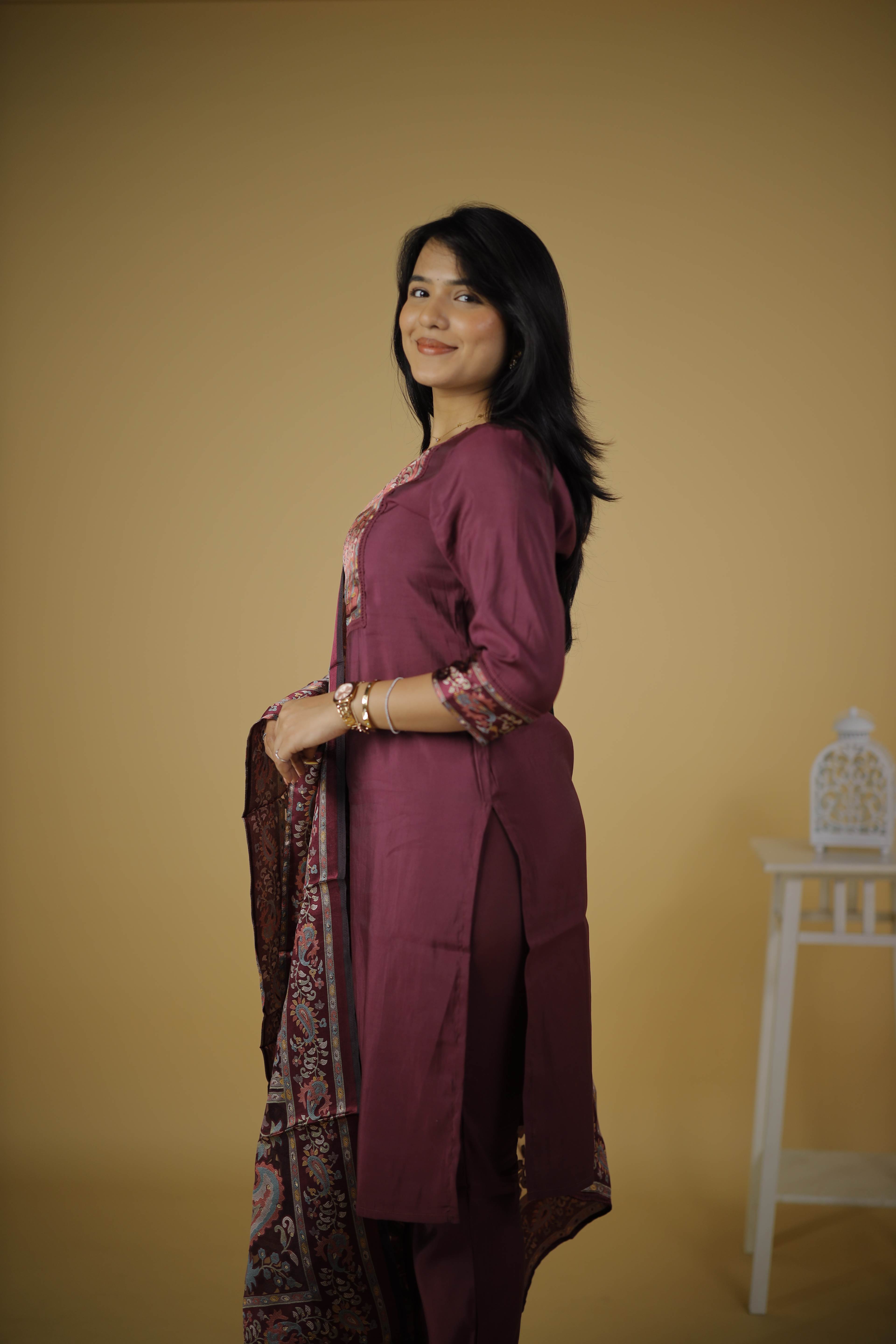 GEORGETTE KURTA SET WITH DUPATTA