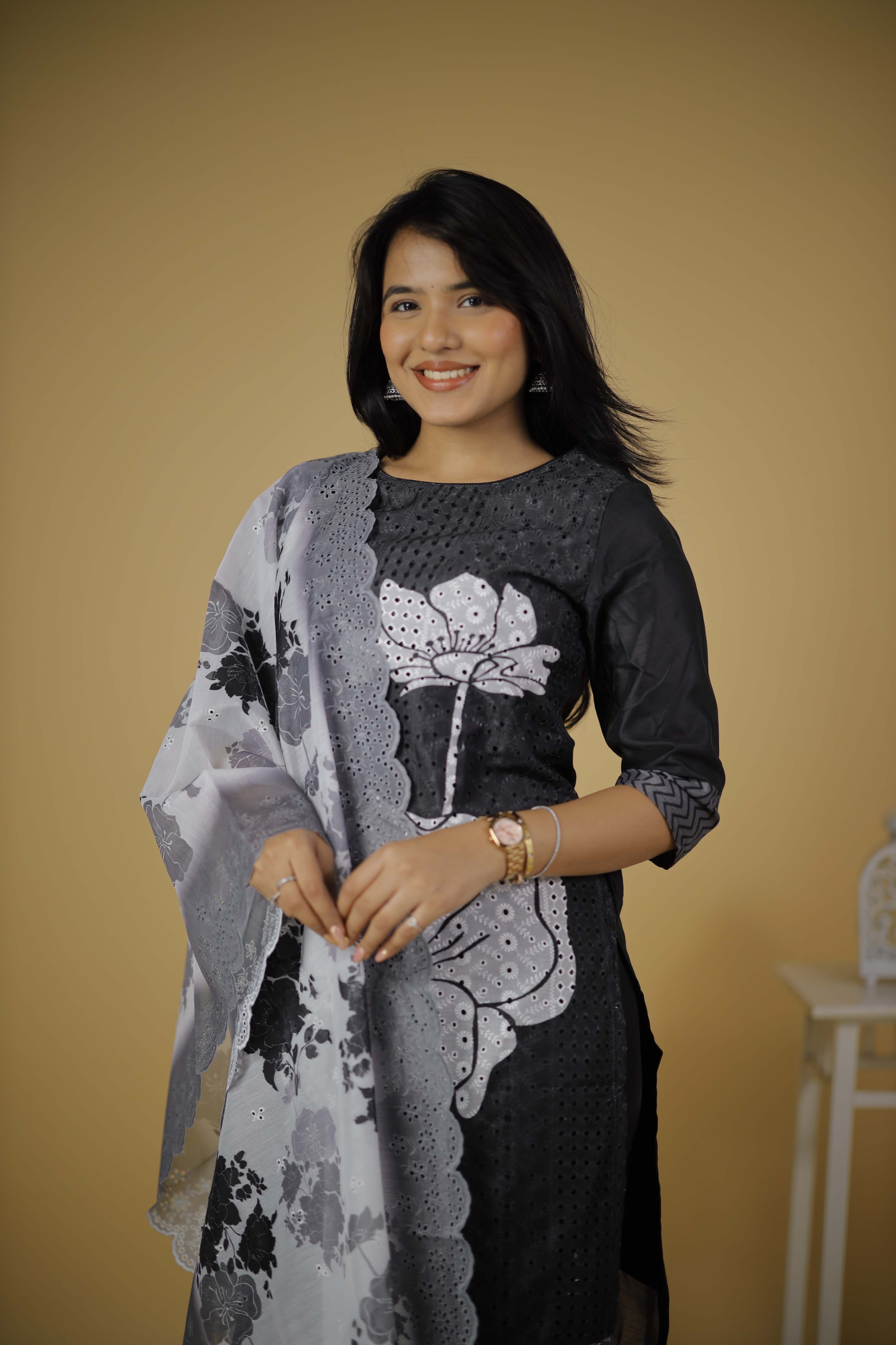 COTTON KURTA SET WITH DUPATTA