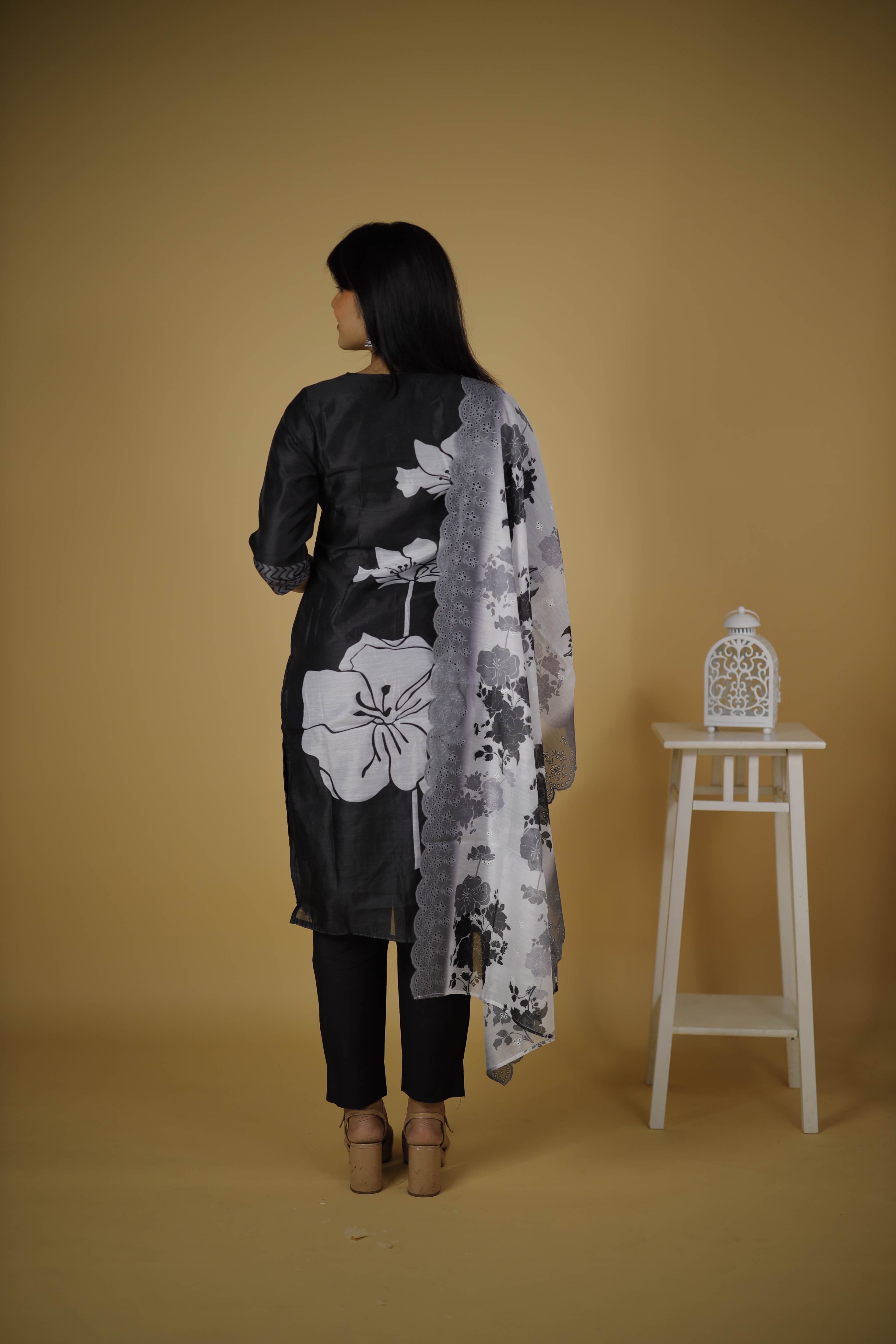 COTTON KURTA SET WITH DUPATTA