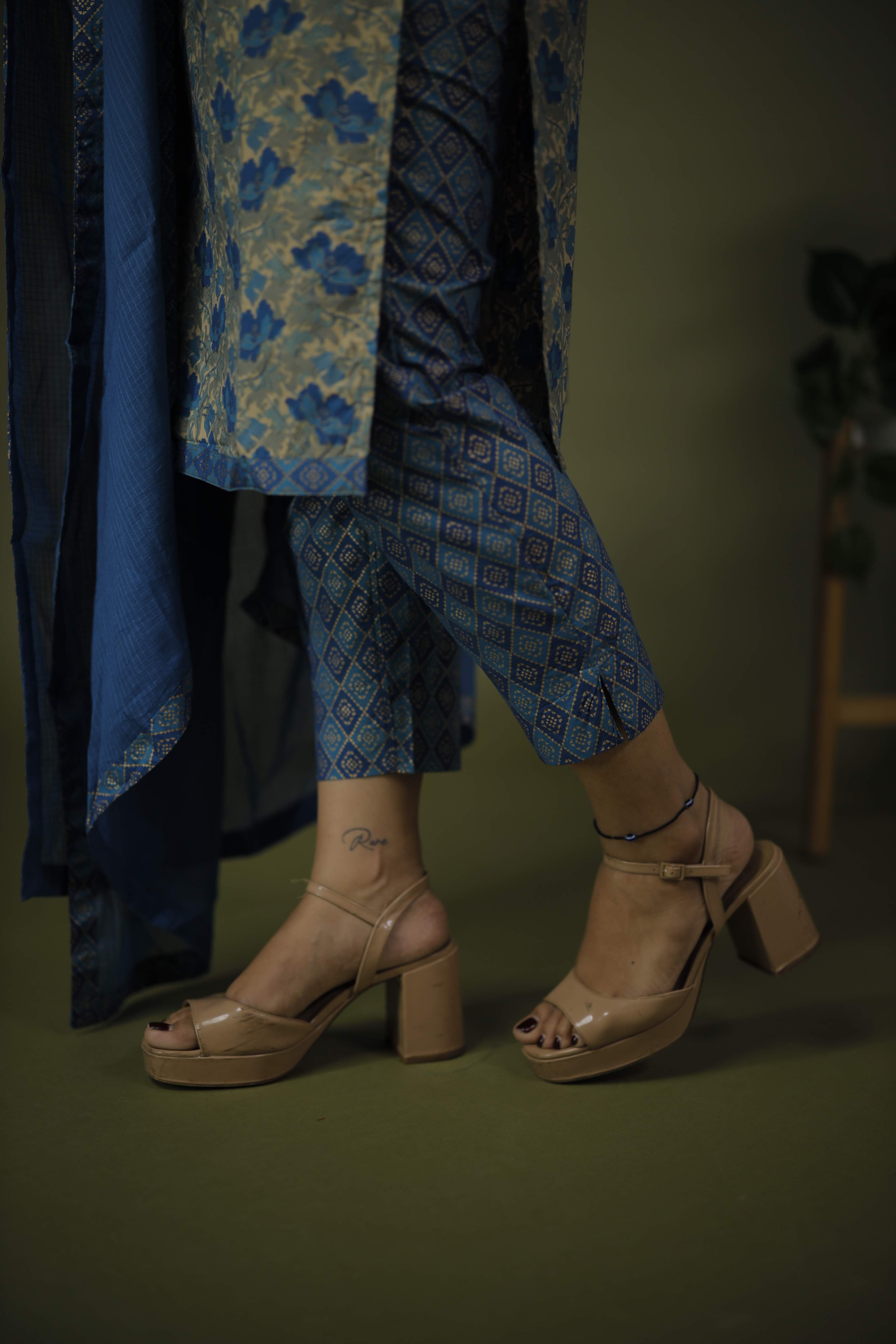 COTTON KURTA SET WITH DUPATTA