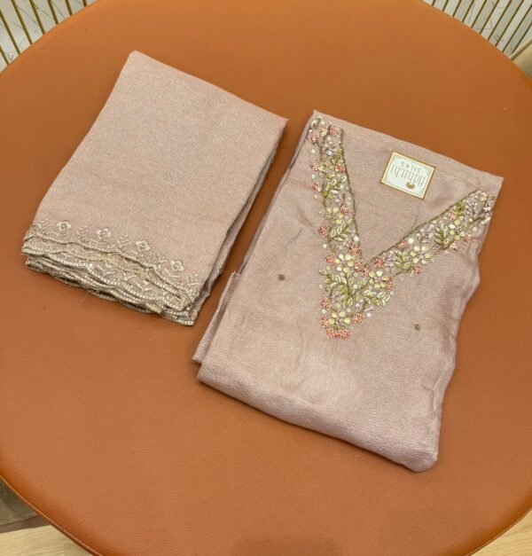 Floral Elegance Embroidered Suit Set