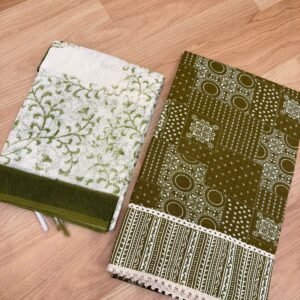 Green Heritage Block Print Cotton Suit Set