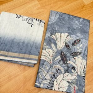Gray Semi tussar Salwar material