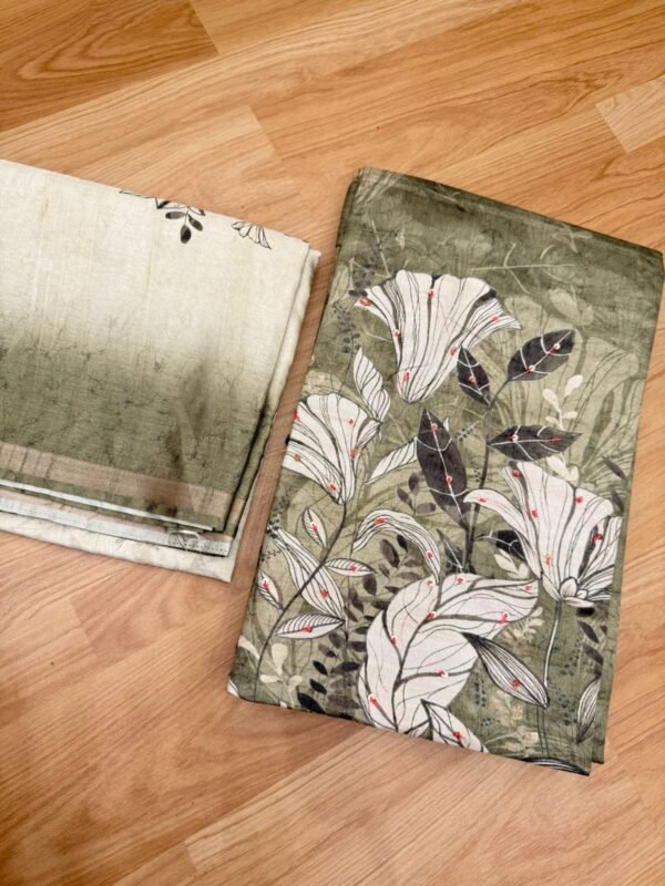 Paper Green Semi tussar Salwar material