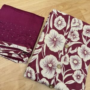 Elegant Maroon with Cotton pant