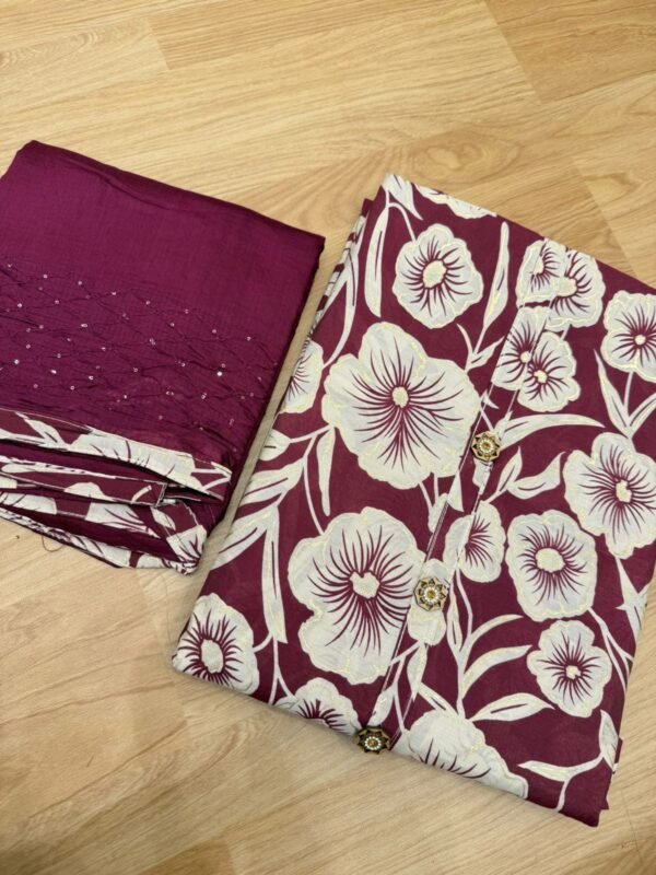 Elegant Maroon with Cotton pant