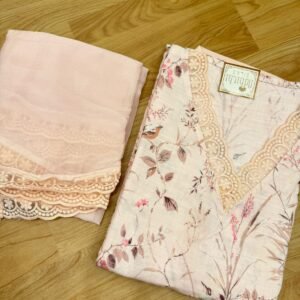 Coral Peach Elegance Embroidered Suit Set