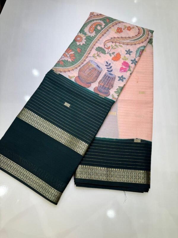 Dark Green Mysore silk Centre beauty collections