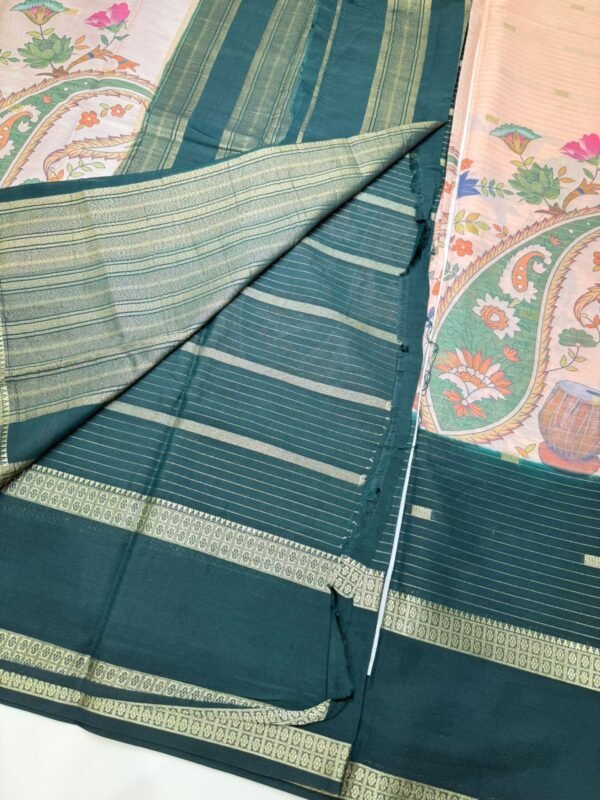Dark Green Mysore silk Centre beauty collections - Image 2