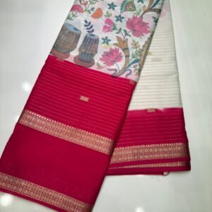 Pink Mysore silk Centre beauty collections