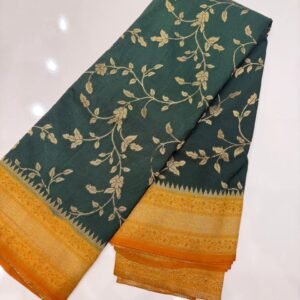 Premium Dark Green Mysore-Silk Saree