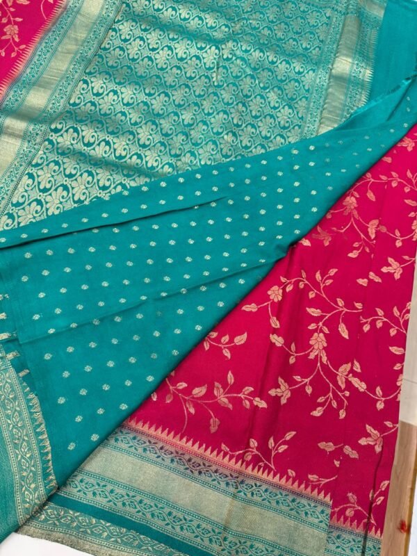 Premium Red Mysore-Silk Saree - Image 2