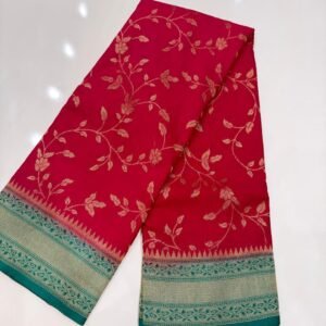 Premium Red Mysore-Silk Saree