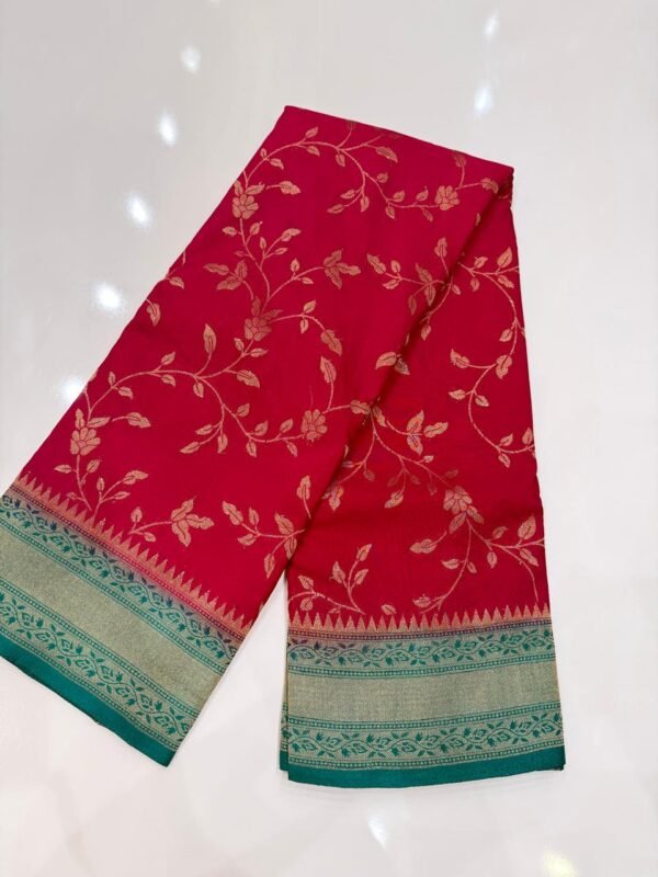 Premium Red Mysore-Silk Saree