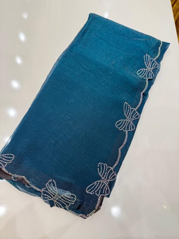 Elegant Butterfly Cut Work Saree for Party & Wedding Wear